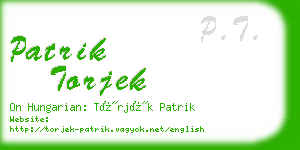 patrik torjek business card